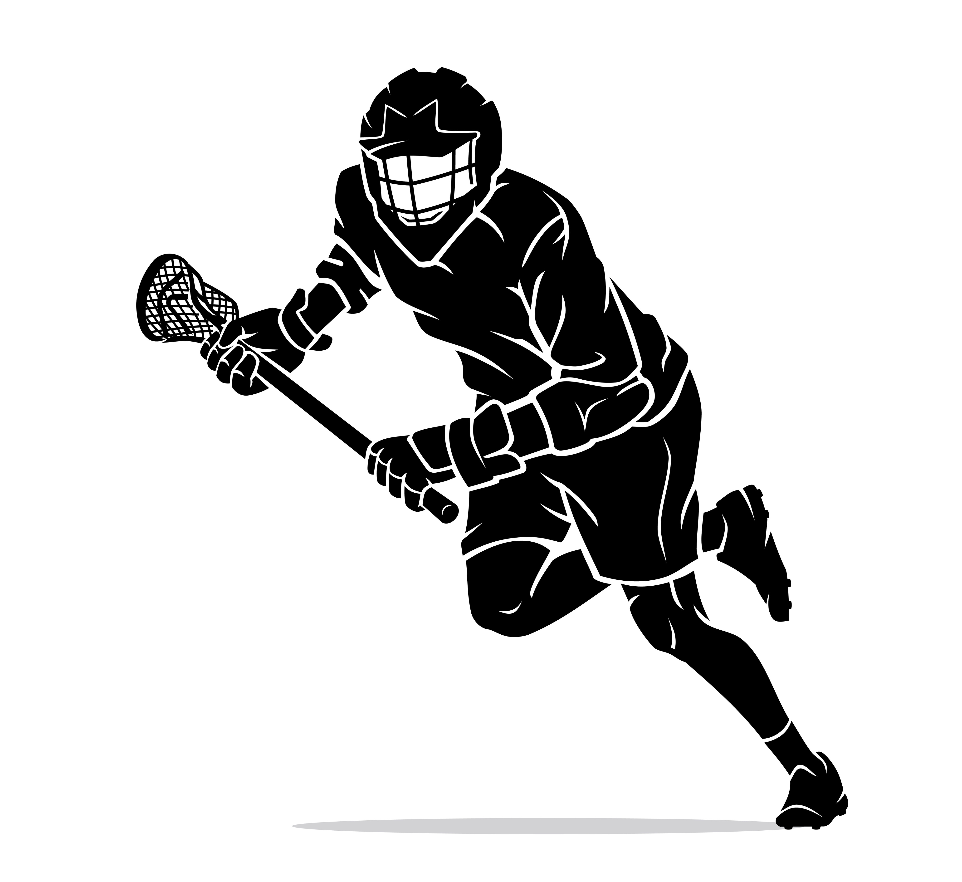 Lacrosse training drill on field
